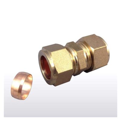 Garden Hose Connector, 14 mm Tube OD, Brass Compression Fitting