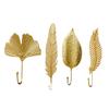 JAWSEU Set of 4 Decorative Leaf-Shaped Cast Iron Wall Hooks view 1