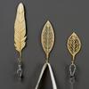 JAWSEU Set of 4 Decorative Leaf-Shaped Cast Iron Wall Hooks view 4