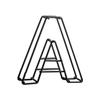 Metal Letter A for Personalized Sign, 8 x 3 x 9 cm view 1