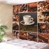 Banemi Aesthetic Tapestry, Large Brown Coffee Chocolate Wall Hanging, 240 x 220 cm view 4