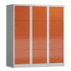 Lllmann XL Locker Cabinet, 12 Compartments, 1800 x 1200 x 500 mm, Light Gray/Fire Red view 1