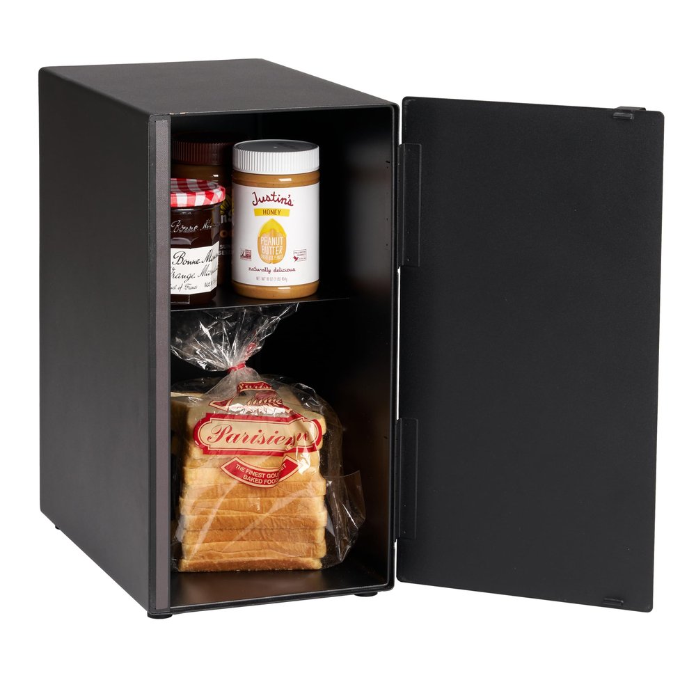 YAMAZAKI 5681 TOWER Tall Bread Case, Black Steel, 22 x 34.5 x 41 cm