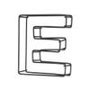 Metal Letter E, 8 x 3 x 9.5 cm view 1