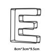 Metal Letter E, 8 x 3 x 9.5 cm view 2