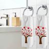 Naanle Valentine's Day Hand Towel with Hearts and Tree, Soft and Absorbent, 100% Combed Ring-Spun Cotton, 16 x 30 in view 4