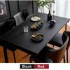 Faux Leather Tablecloth, Black + Red, 80 x 120 cm view 3