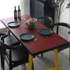 Faux Leather Tablecloth, Black + Red, 80 x 120 cm view 4