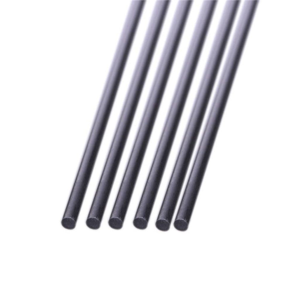 MYCZLQL 5-Piece Carbon Fiber Rods, 1–12 mm Diameter, 500 mm Long, for Frame Arms and Landing Gear (11 mm × 500 mm)