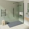 KOES OBI Resin Shower Tray 90 x 190 cm, Anthracite RAL 7016 view 2