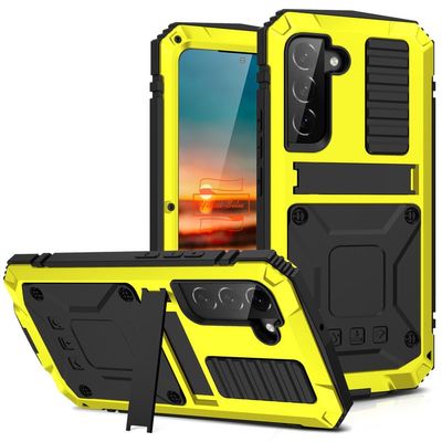 Yidai-Silu Case for Samsung Galaxy S22+ Outdoor Case, IP54, 2 m Drop Protection, Yellow