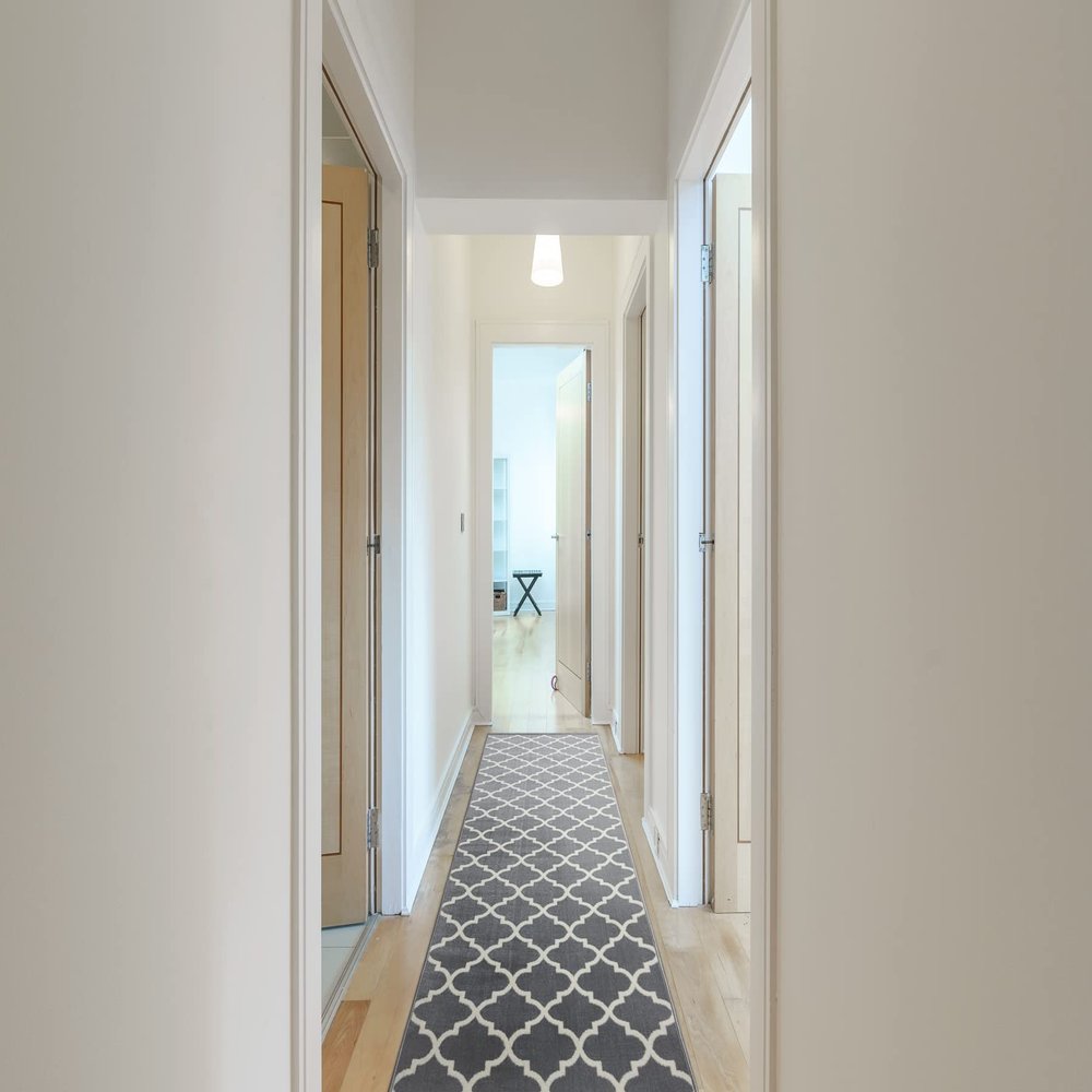 rugsx BCF MORAD Trelis Moroccan Trellis Runner Gray/Cream 60 x 870 cm