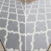rugsx BCF MORAD Trelis Moroccan Trellis Runner Gray/Cream 60 x 870 cm view 3