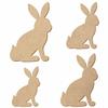 MDF Wooden Sitting Bunny Rabbit - 3–50 cm Scatter Decor, Crafts, Wall Decor view 2