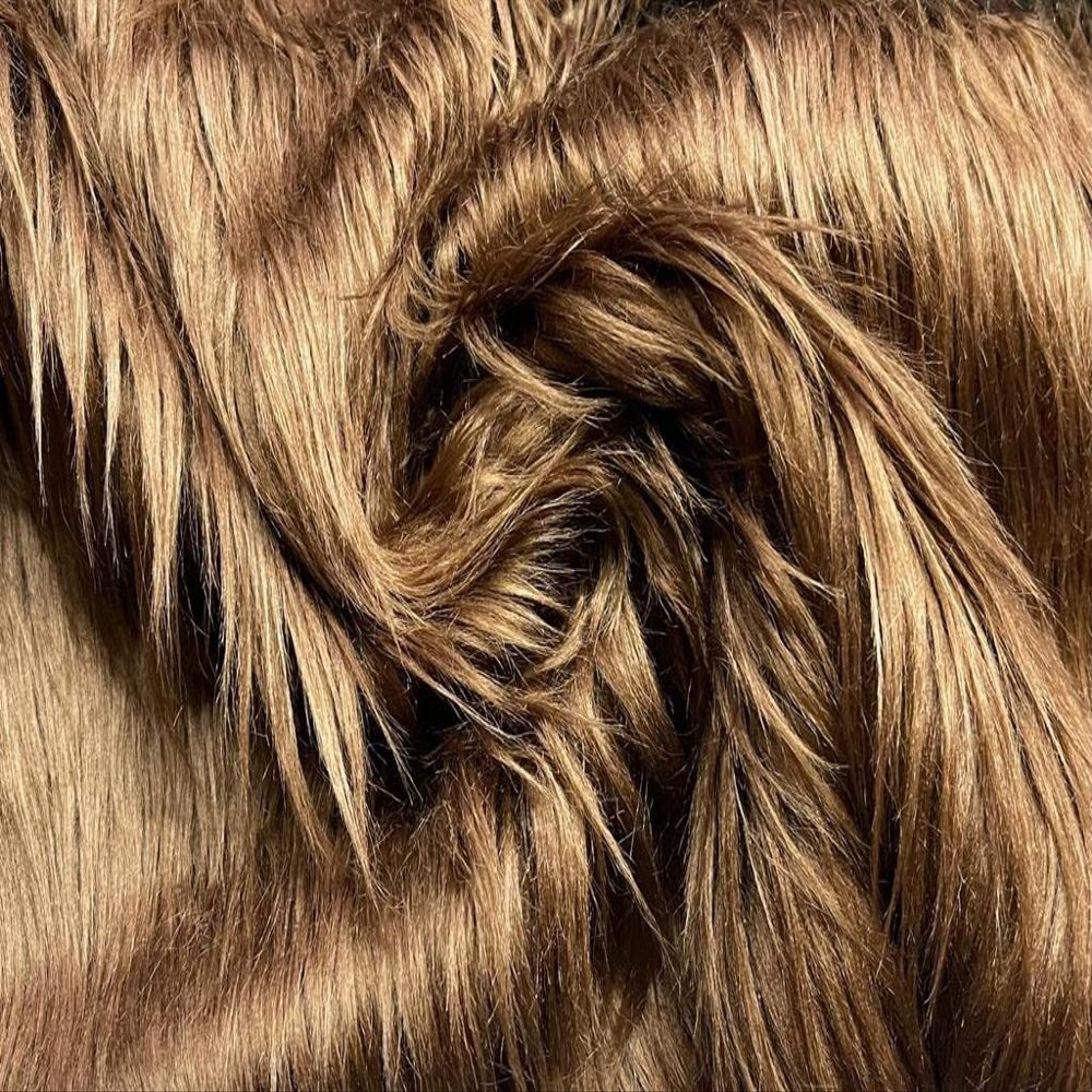 CRS Fur Fabrics 5056653804392 Fabric, Chestnut, 1 m – 150 x 100 cm
