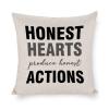 Wodevor Honest Hearts Produce Honest Actions Pillow Cover, 16 x 16 in view 1