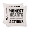 Wodevor Honest Hearts Produce Honest Actions Pillow Cover, 16 x 16 in view 4