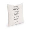 “Therefore What God Has Joined Together, Let No One Separate” Decorative Pillow Cover, 16 x 16 in view 2