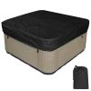 LDIW Square All-Weather Garden Hot Tub Cover, 210D Waterproof Oxford Fabric, Black, 207 x 207 x 30 cm view 1