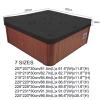 LDIW Square All-Weather Garden Hot Tub Cover, 210D Waterproof Oxford Fabric, Black, 207 x 207 x 30 cm view 2