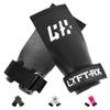LYFT-RX Carbon Fiber Hand Grips for Weightlifting, Cross-Training, Pull-Ups, Muscle-Ups & Gymnastics, Fingerless No-Hole Palm Grips, Black X-Gro view 1