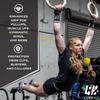 LYFT-RX Carbon Fiber Hand Grips for Weightlifting, Cross-Training, Pull-Ups, Muscle-Ups & Gymnastics, Fingerless No-Hole Palm Grips, Black X-Gro view 2