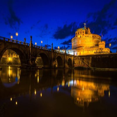 LHJOYSP 3D Puzzle, Rome Italy Tiber Castel Sant’Angelo City Sky Bridge River, 1,000 Pieces, 75 x 50 cm