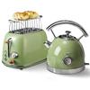 Wiltal Toaster and Kettle Set, Breakfast Set, Retro Green view 1