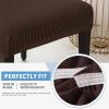 YSLLIOM Stretch Chair Covers, Removable Washable Protective Covers for Dining Chairs, Hotels, Restaurants and Ceremonies, 6-Pack, Dark Brown view 3