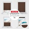 Schuette No-Drill Adhesive Pleated Blind, Premium Collection Hot Chocolate Dark Brown, 105 x 200 cm, Suprafix 2-in-1 Letsbond Mounts view 3