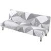 JSKK Armless Sofa Cover, Stretch Futon Slipcover, Gray, 185–210 cm view 1