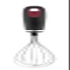 Black Whisk with Ergonomic Non-Slip Silicone Handle view 2