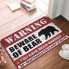Abipuir Indoor Fall Rug, Beware of Bear “Watch Your Step” Sign (Size: 40 x 60 cm) view 1