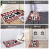 Abipuir Indoor Fall Rug, Beware of Bear “Watch Your Step” Sign (Size: 40 x 60 cm) view 2