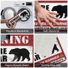 Abipuir Indoor Fall Rug, Beware of Bear “Watch Your Step” Sign (Size: 40 x 60 cm) view 4