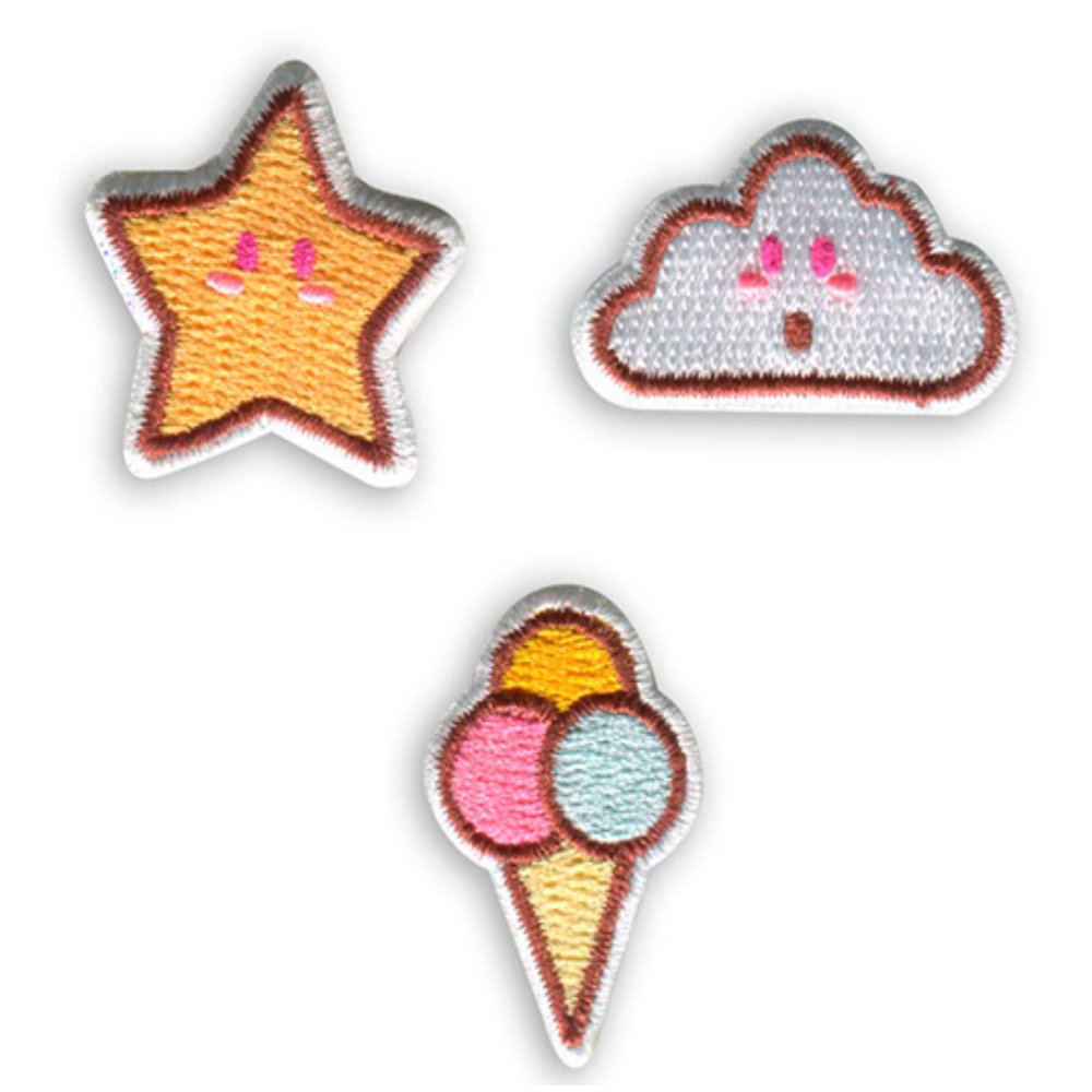 6 Embroidered Iron-On Patches for Clothing and Accessories
