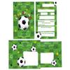 Junapack 12 Boys’ Soccer Birthday Invitations with Envelopes, Teal Bags and Stickers view 2