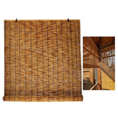 Sonakia Bamboo Sunshade Roller Blind, Natural Reed Curtain, Retro Decorative Waterproof/Breathable Blind, 122 x 183 cm / 48 x 72 in