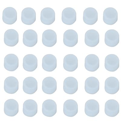 RCA Jack Dust Caps, Silicone, Dustproof, 50-Pack (Transparent)