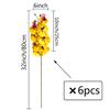 FagusHome 6-Piece Artificial Phalaenopsis Orchid Flowers, 80 cm, Yellow Variegated view 2