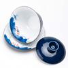 LINLN Hand-Painted Large Gaiwan Bowl, Blue Lotus Chawan Tea Accessory view 1