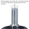 40 mm Threaded Furniture Casters, M8, Black PU, Set of 4 view 4