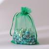 30 Green Organza Drawstring Bags, 9 x 12 cm view 3