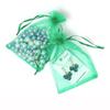 30 Green Organza Drawstring Bags, 9 x 12 cm view 4