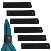 GORGECRAFT Leather Napkin Rings, Set of 6, Rustic Black view 1