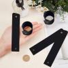 GORGECRAFT Leather Napkin Rings, Set of 6, Rustic Black view 3