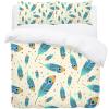 Supersoft Collection Peacock Feather Bedding Set – 1 Duvet Cover + 2 Matching Pillowcases view 1