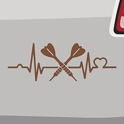 Heartbeat Darts Sticker – 6 Sizes, 21 Colors – Ally Pally 9-Darter Bulls Flight