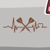 Heartbeat Darts Sticker – 6 Sizes, 21 Colors – Ally Pally 9-Darter Bulls Flight view 1