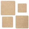 MDF Wood Square with 2 Vertical Holes and Rounded Corners, 3–50 cm view 2